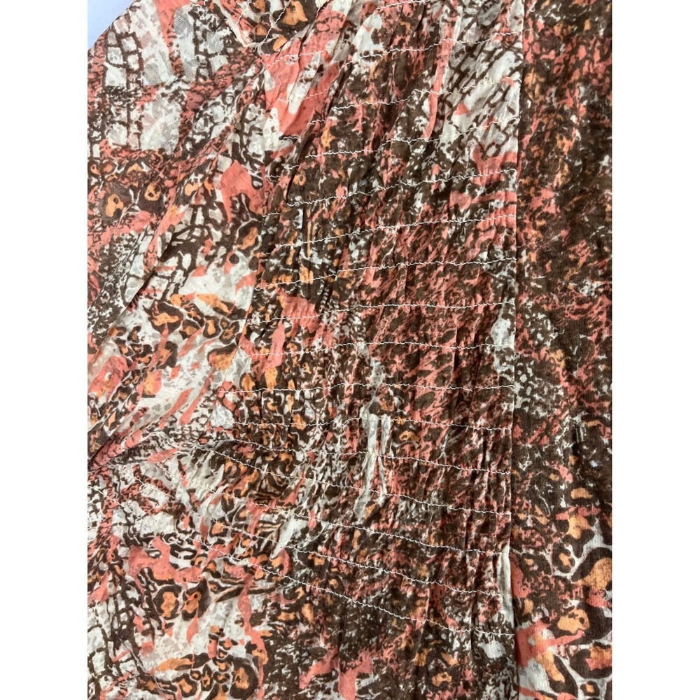 Westbound Woman Cardigan Women 2X Brown Orange Excellent Abstract Burnout Print - Picture 3 of 12